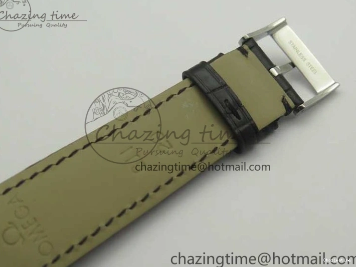 0316 De Ville Prestige Small Second TWF 1:1 Best Edition Black Dial on Black Leather Strap MIYOTA Resilient 8037